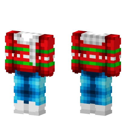 Holiday Red Sweater Jeans Minecraft skin