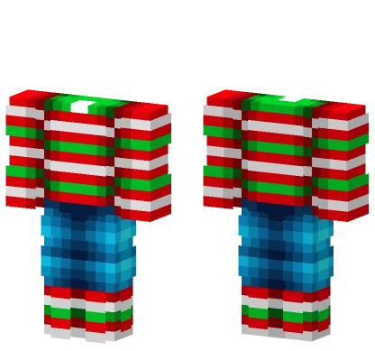 Holly Jolly Red White Green V2 Minecraft skin