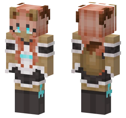 Horned Neko Girl Minecraft skin