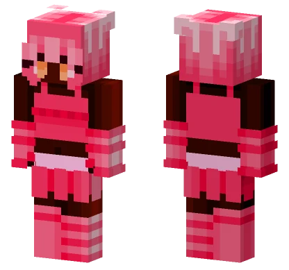 Hueshifted Pink Girl Minecraft skin