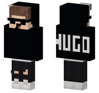 Hugo Black Suit Minecraft skin