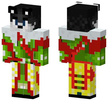 Husky Knight Green Minecraft skin