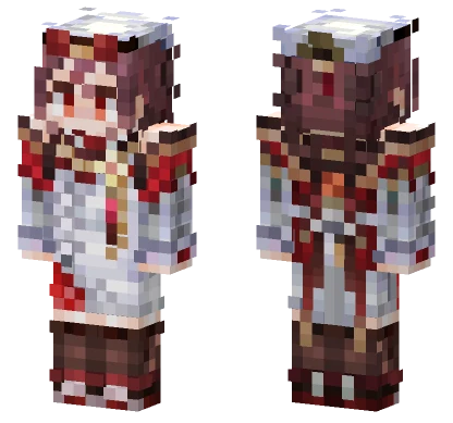 Hutao Color Accurate Cherries Snow Minecraft skin