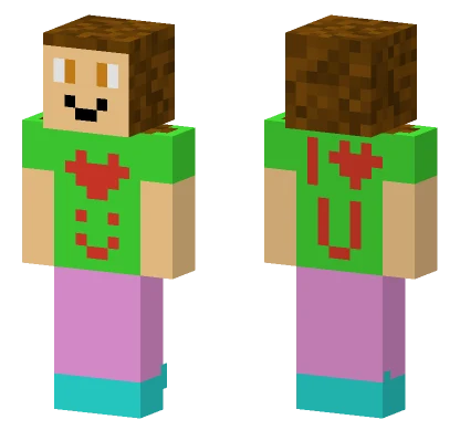 I Love U Girl Minecraft skin