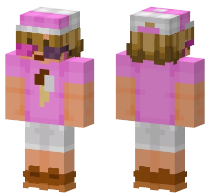 Ice Cream Copper Girl Minecraft skin