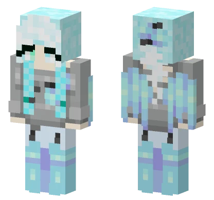 Ice Draco Girl Minecraft skin