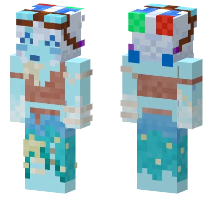 Ice Elemental Creature Minecraft skin