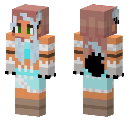 Ice Werewolf Girl Minecraft skin