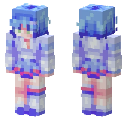 Ichigo Blue Girl Minecraft skin