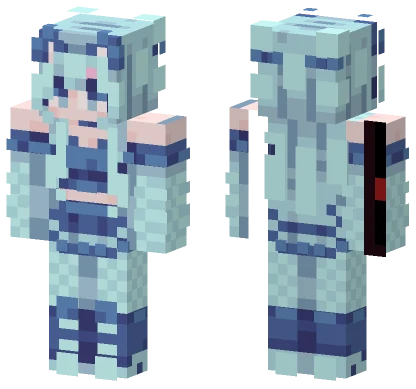 Icy Blue Girl Minecraft skin