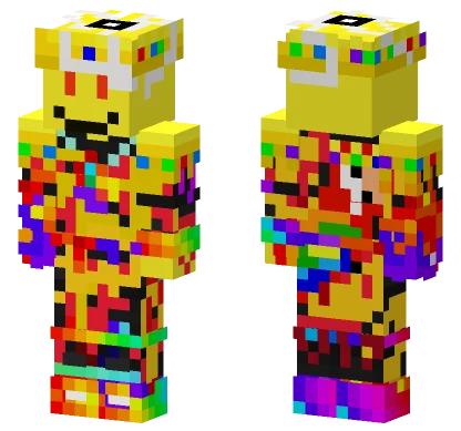 Immortal Gold Angry Demon Minecraft skin