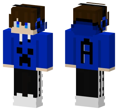 Improved Blue Gamer 2.0 Minecraft skin