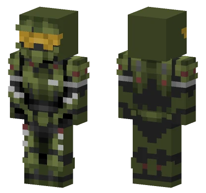 Incomplete Halo Master Chief Minecraft skin