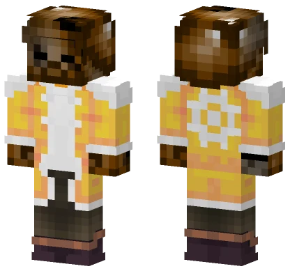 Infected Orange Steve Leader Minecraft skin
