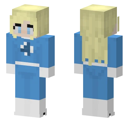 Invisible Woman Negative Minecraft skin