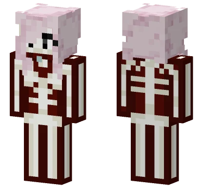 Ix64akil Pink Hair Minecraft skin