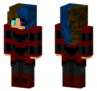 Jade Red And Black Sweater Minecraft skin