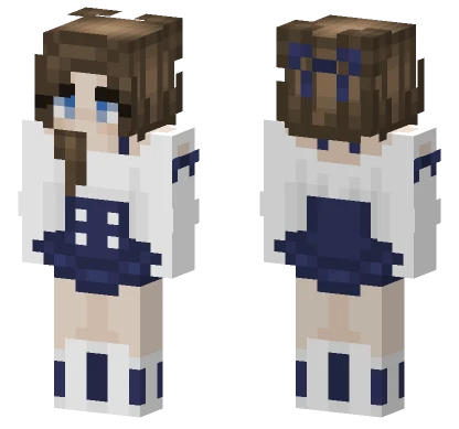 Jess Cute Blue Dress Minecraft skin