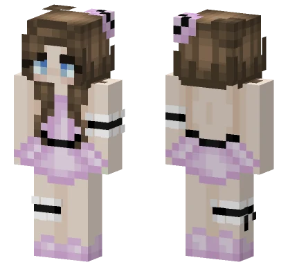 Jess Pink Dress Minecraft skin