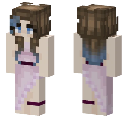 Jess Pink Dress Minecraft skin