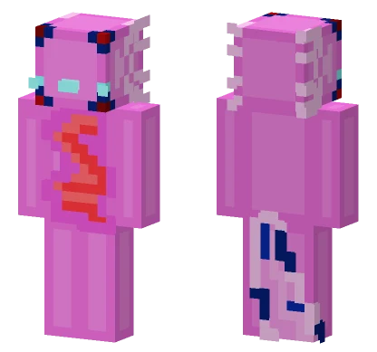 Jewel the Axolotl Animal OC Minecraft skin
