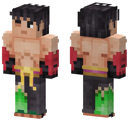 Jin Kazama Green Minecraft skin