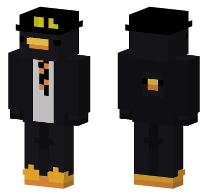 Jotaro Hat Suit Pengu Minecraft skin