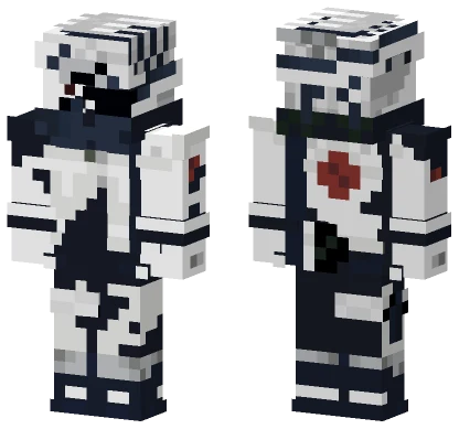 Kakashi Black And White Minecraft skin
