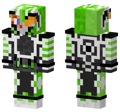 Kamen Rider Type 1 Damaged Helmet Minecraft skin