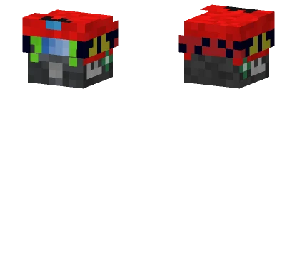 Kask Czerwony Minecraft skin