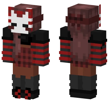 Katsune Girl Dark Skin Minecraft skin