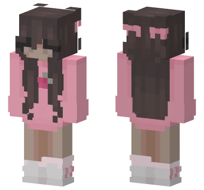 Kawaii Cat Girl Minecraft skin