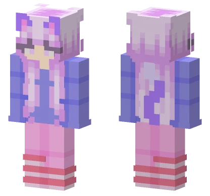 Kawaii Cat Girl Minecraft skin