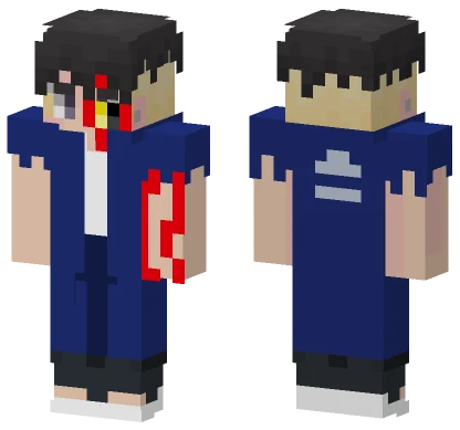 Kawaki Red Karma Yellow Eyes Minecraft skin