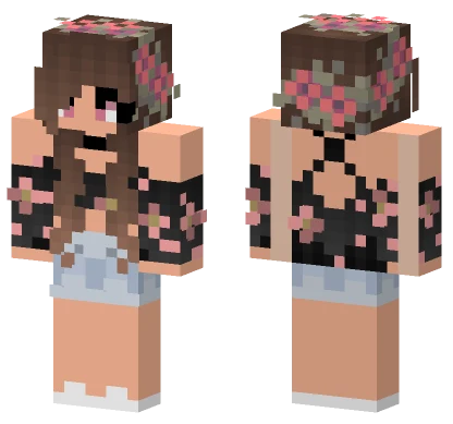 Kayla Flower Crown Minecraft skin