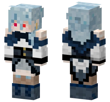 Kekwwwwwww Blue Hair Girl Minecraft skin