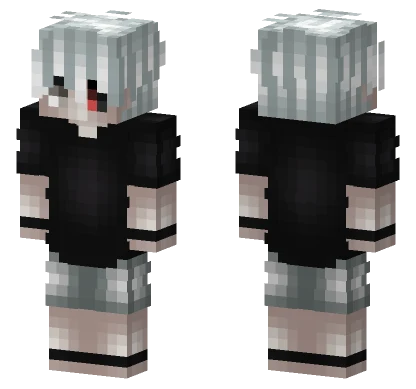 Ken Kaneki Tokyo Ghoul Minecraft skin
