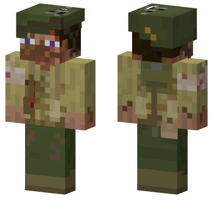 Khaki Soldier Uniform Minecraft skin