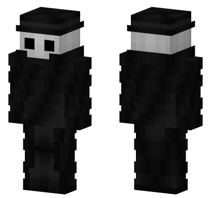 Kid1 Black White Bald Hat Minecraft skin