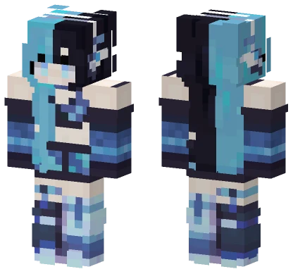 Kiguyumi Blue Outfit Minecraft skin
