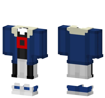 Killer Sans Clothes Template Minecraft skin