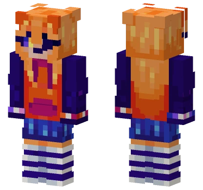 Killianthecrafter Orange Cat Girl Minecraft skin