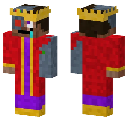 King Crazy Dude Different Minecraft skin