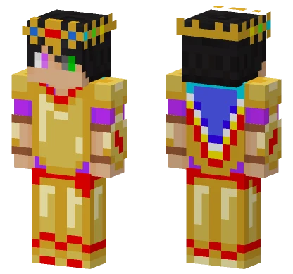 King Gold Armor Techno Minecraft skin
