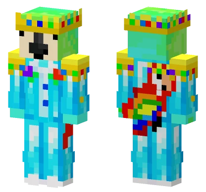 King Parrot Diamond Minecraft skin