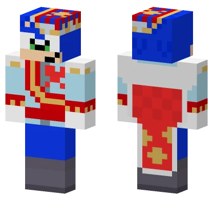 King Sonic Rumble Party Minecraft skin