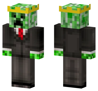 King Suit Creeper Minecraft skin