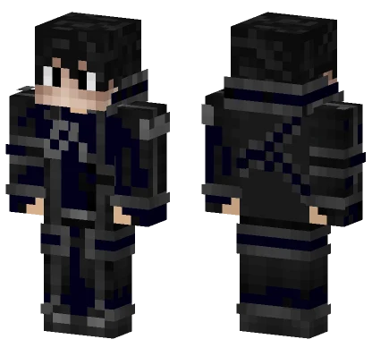 Kirito Kazuto Black Outfit Minecraft skin