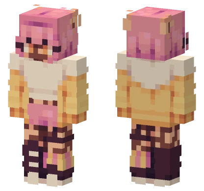 Kiss Me Pink Minecraft skin