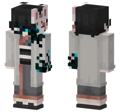 Kitsune Male Skulk Infected Minecraft skin